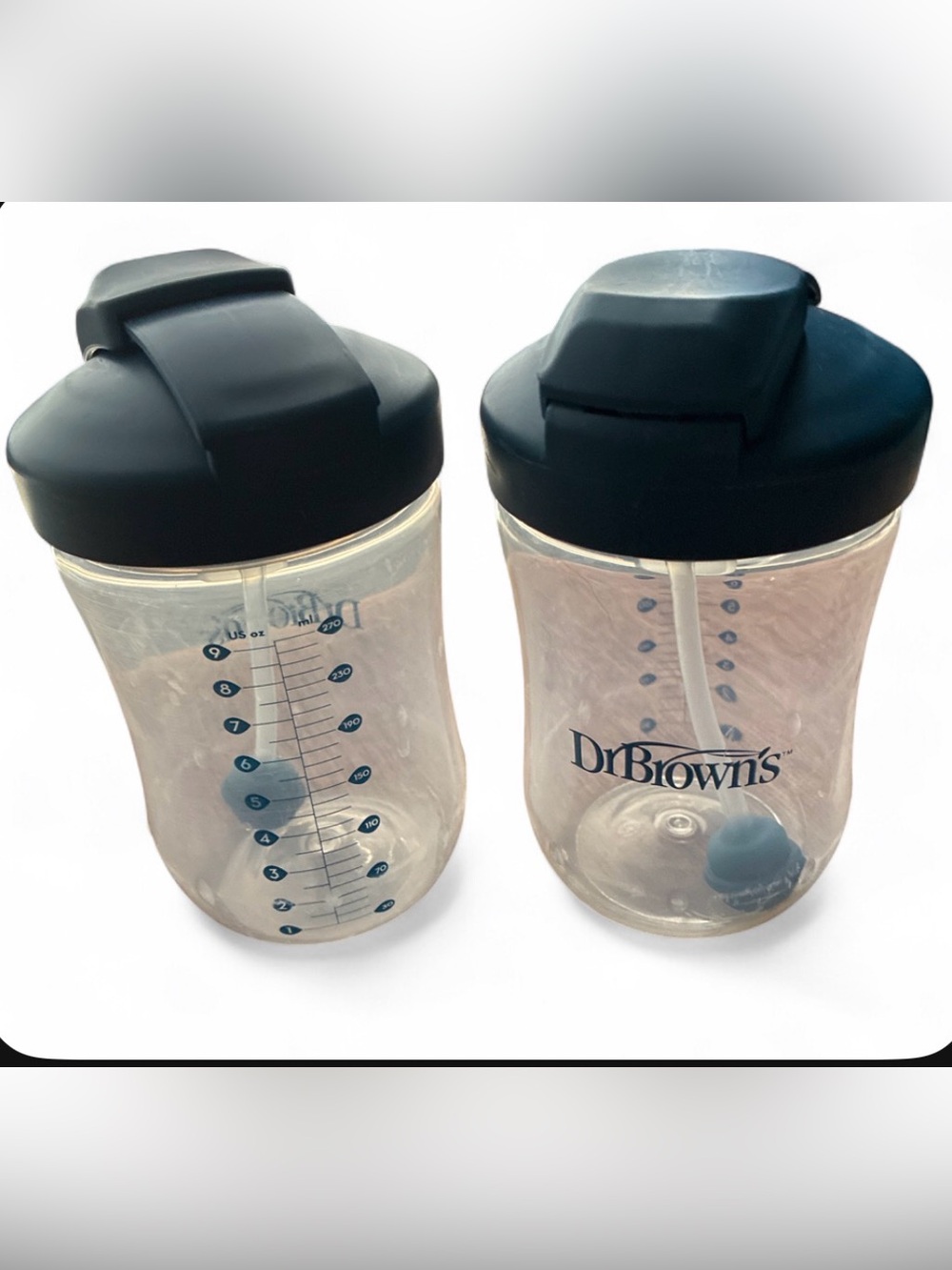 Dr. Brown's Black Straw Sippy Cups - Pack of 2